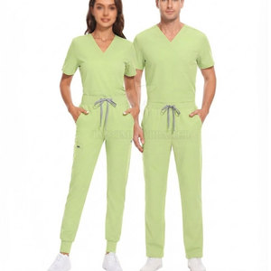 Custom Logo Cotton Fabric <b>Doctor</b> Uniform Short Sleeve Uniform <b>Set</b> With Smooth Finish And Functional Pocket Design - Product Image 6