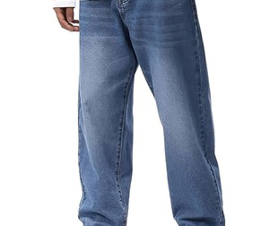 Vente en gros de jeans pour hommes personnalisés vintage de haute qualité, jeans amples pour hommes, jeans droits, jeans baggy, jeans à jambes larges pour hommes - Product Image 3