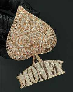 Colgante de Corazón de Alta Calidad con Incrustaciones de Diamantes de Imitación, Estilo Hip Hop, Colgante de Pareja con Diseño de Amor, Económico - Product Image 2