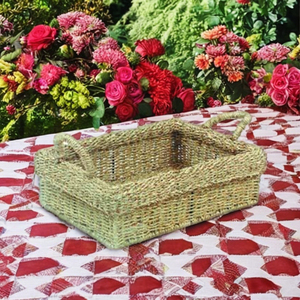 Cestas Multifuncionales Vintage Tejidas a Mano con Jacinto de Agua, Ecológicas y Económicas, con Asa Cómoda para el Dormitorio - Product Image 3