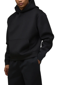 Ensemble de survêtement à capuche pour homme, couleur unie, 100% coton, coupe ample, sweat-shirt et pantalon de survêtement longs, tenue décontractée pour l'automne - Product Image 6