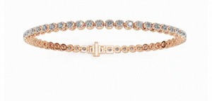 Pulsera de tenis de oro amarillo, rosa y blanco de 9KT, 14KT, 18KT con diamantes cultivados en laboratorio de brillo cósmico, 2.250 quilates, 45 piezas, joyería de lujo sostenible - Product Image 3