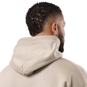 Sweat-shirt à capuche beige pour homme, décontracté, léger, à manches longues, vêtements de sport, streetwear - Product Image 3