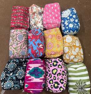 New Arrival of Set of 3 Cotton Handmade Quilted Hand Block Cotton <b>Makeup</b> <b>Box</b> Tie Dye Women Travel Toiletry Bag Lightweight - Product Image 5