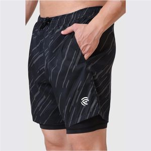 Shorts de compression imprimés 2 en 1, grande taille, pour le cyclisme, respirants - Product Image 1
