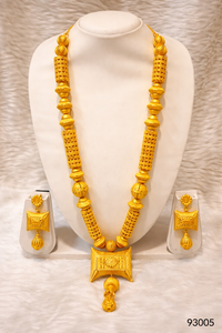 Juego de Joyería de Moda Vintage de Dubái Chapado en Oro de 24K: Collar, Pendientes, Brazaletes, Peines y Broches con Diseño Floral de Cobre - Product Image 5