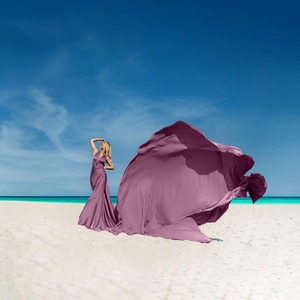 Vestido de Noche Largo de Satén de Seda con Diseño de Cintura Natural, Ecológico, Transpirable, Romántico, Elegante y de Alta Costura para Mujer - Product Image 3