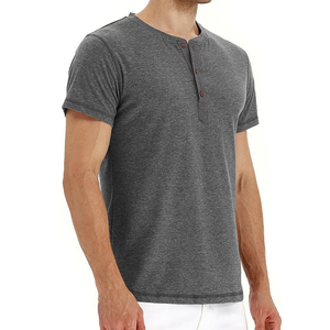 2026 New Arrival Customized <b>Men's</b> Plus Size <b>Henley</b> <b>Shirts</b> 100% Cotton Lightweight and Breathable for Indoor and Outdoor Use - Product Image 2