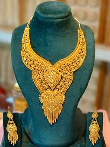 Collar de Cadena de Aleación Chapada en Oro de 24K con Circonitas, Estilo Vintage para Novia, para Aniversario - Product Image 2