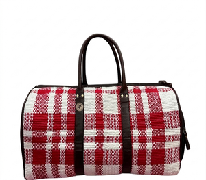 Multicolor Canvas Duffle Bag Travel Gym Sports Overnight Weekender Carry On <b>Luggage</b> Leather <b>Strap</b> Zipper Duffel Bag - Product Image 2