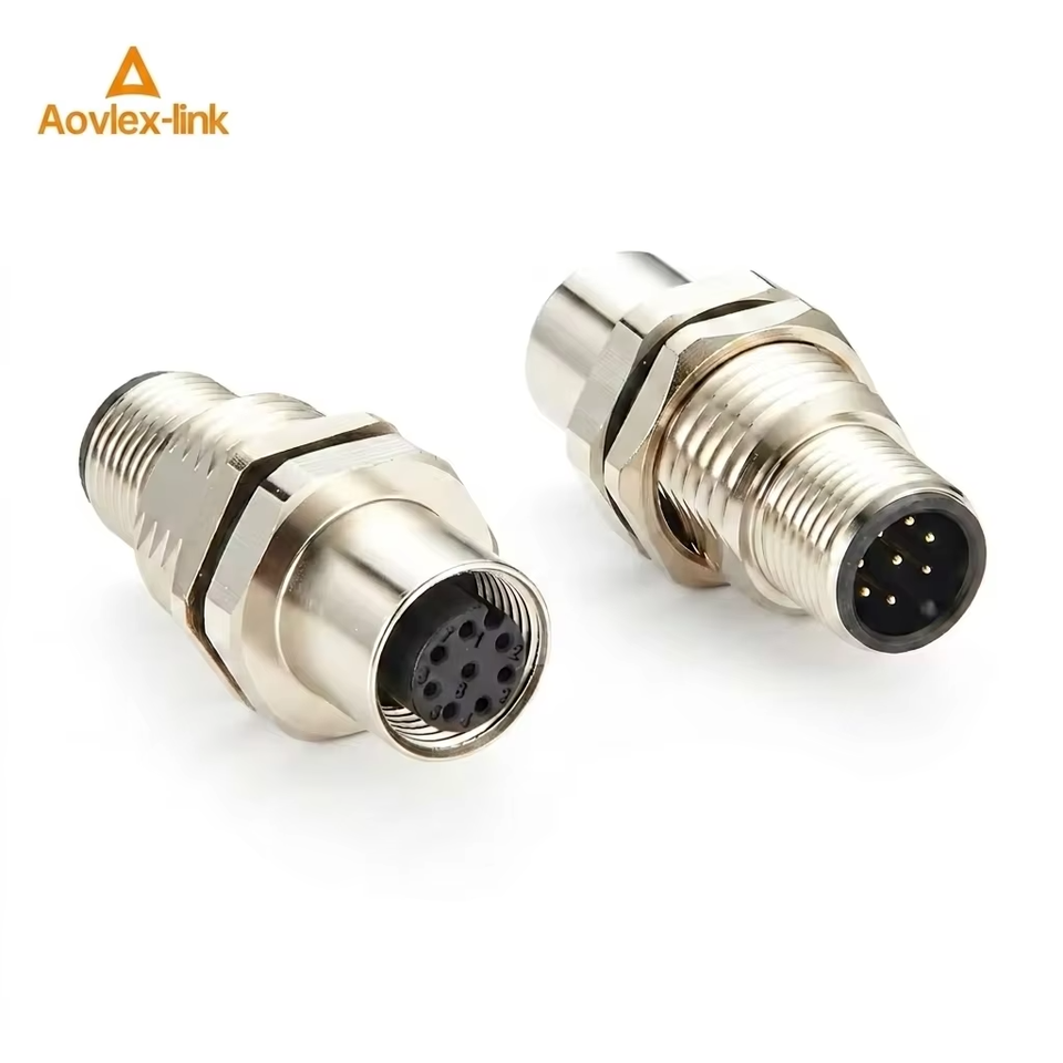 A Coding Socket Custom 8 Pin Male Female A Coding sealed Socket 2A 30V M12 A Code ...