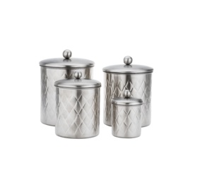 Ensemble de boîtes en cuivre martelé antique avec couvercles hermétiques, récipients de stockage alimentaire en métal gravé pour la farine, le café et la décoration de cuisine - Product Image 2