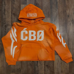 Sudaderas con Capucha para Hombre de Alta Calidad con Logotipo Personalizado, Bordadas, de Algodón Grueso, Felpa, Talla Grande, Sudaderas con Capucha Desgastadas para Hombre - Product Image 1