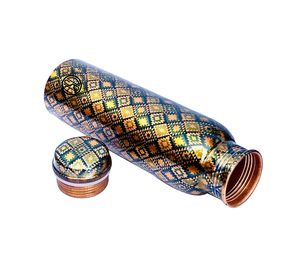 New Arrival 100% <b>Copper</b> Yoga Ayurvedic Stainless Steel Water <b>Bottle</b> Reusable BPA Free Leak-Proof Optimal Health Customized - Product Image 4