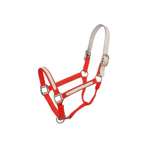 Cabestro de nailon rosa para caballo con diseño estampado y herrajes metálicos para uso ecuestre - Product Image 3