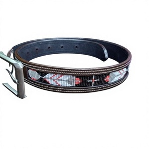 Men's Designer <b>Cow</b> Hide Printed Casual Belt with Steel Buckle Eco-Friendly Floral Pattern Customizable Width & Length - Product Image 6