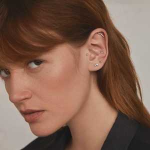 Pendientes de Diamantes Cultivados en Laboratorio con Corte Redondo en Forma de Pera, Oro Sólido de 14k y 18k, Engaste en Bisel, Minimalistas, para Uso Diario, Pequeños, Joyería Fina - Product Image 6