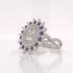 Anillo Escolar BOJ 078, Anillo Universitario y de Colegio, Anillo de Graduación para Mujer, Anillo Personalizado con Año de Graduación, Anillo en Oferta a Bajo Precio - Product Image 2