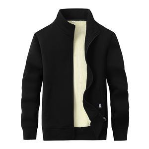 Sweat-shirt à capuche en polaire épais à manches longues pour l'hiver, décontracté, 100% coton - Product Image 1