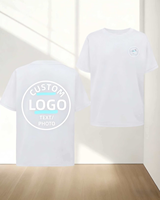 Custom Logo Men's T-Shirt Short Sleeve O-Neck 100% Cotton Jersey Fabric Digital Print 180g Back Print Regular Fit Casual High