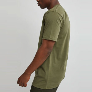 T-shirt décontracté à col rond en soie/coton personnalisé Sun Fade pour homme – Vêtement d'été vierge tricoté, coupe régulière, respirant, à manches courtes - Product Image 2
