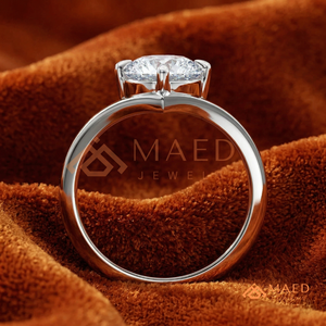 925 Sterling <b>Silver</b> Round Moissanite Engagement <b>Ring</b> Lab Grown Diamond Bridal Jewelry Women USA Luxury <b>Ring</b> - Product Image 3