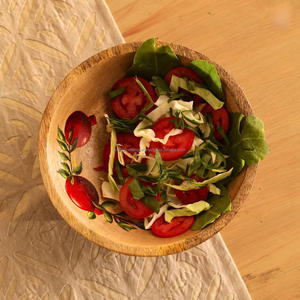 Bol à salade moderne en bois poli de luxe exporté directement de Falak World pour la maison, l'hôtel ou le restaurant, la cuisine - Product Image 1