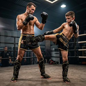 Hot Selling Custom EVA Foam Muay Thai Shin Guards for Unisex Custom Logo Boxing Kickboxing MMA Training <b>Foot</b> Protector Guards - Product Image 2