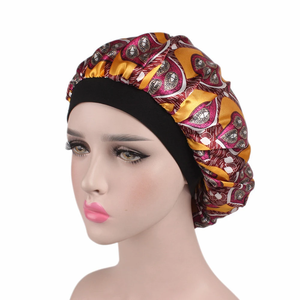 1 Gorro de Noche Suave para Dormir para Mujer, con Banda Elástica Ancha, de Moda, para Cubrir la Caída del Cabello, Turbante de Satén, Gorro de Belleza para Quimioterapia y Cuidado - Product Image 5