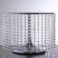 Silberner Atemberaubender Aluminium-Kronleuchter Hochzeit Geburtstag Party Schüssel Dessert Kuchenständer 30 cm Hoch Handgefertigt Ungiftig