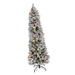 Albero di Natale Artificiale Innevato da 180 cm con 240 Luci LED Colorate e 11 Modalità di Illuminazione - Decorazione Natalizia Completa - Product Image 1