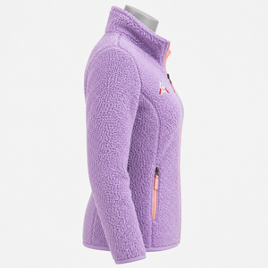 Veste matelassée réversible en polaire sherpa écologique pour femme, finition en tissu peluche doux, respirante, confortable et chaude - Product Image 2
