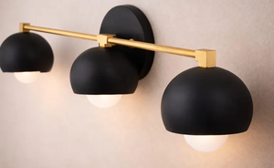 Antique Nautical Brass Art Deco Wall <b>Sconce</b> | 3-Light LED Fixture Handmade by Calvin Handicraft | Home Office Indoor <b>Lighting</b> - Product Image 2