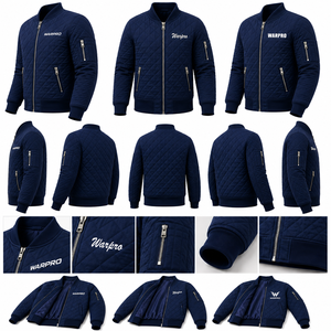 Wholesale <b>Men</b>’s Quilted Winter <b>Jackets</b> <b>Lightweight</b> Padded Puffer Coat Full Zip Stand Collar Windproof Warm Custom Logo Apparel - Product Image 4