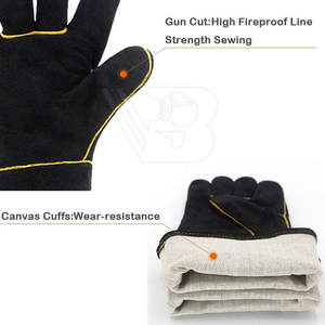 Gants de soudure en cuir Veekend Bazar, best-sellers, avec doublure en polyester, design et couleurs personnalisés, fabriqués au Pakistan - Product Image 5