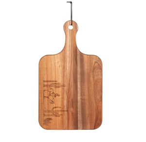 Natural Wooden Chopping Board With Handle Wood Vegetable Cutting Boards <b>Kitchenware</b> Accessory Cutting Block At Best Price - Product Image 3