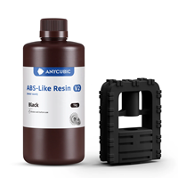 Resin Mirip ABS V2 Kekuatan Tinggi & Ketangguhan Tinggi, Dapat Dicuci dengan Air & Resin UV Rendah Bau untuk Printer 3D LCD Resin