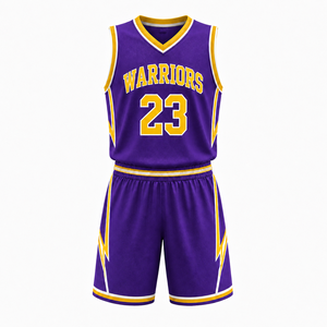 Ensemble d'uniformes de basketball personnalisés en gros – Maillot et short sublimés, légers et respirants pour équipes professionnelles - Product Image 3