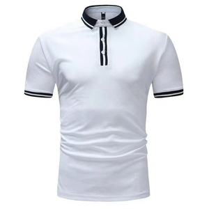 Camiseta térmica de manga larga con estampado de rugby y bordado en la solapa, estilo streetwear, de algodón, con botones, corte holgado y rayas, para hombre. - Product Image 1