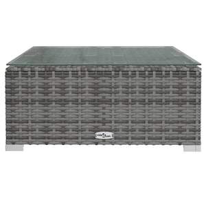 Grand ensemble de salon de jardin modulaire en rotin PE gris, mobilier d'extérieur modulaire haut de gamme - Product Image 6