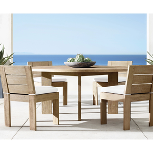 Table ronde en teck écologique pour l'extérieur, durable et résistante à la pourriture - Product Image 6