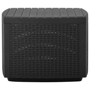 Table de jardin carrée en plastique gris léger, mobilier d'extérieur - Product Image 3