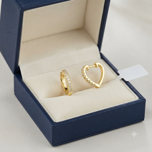 Boucles d'oreilles créoles en or 10 carats personnalisées avec diamants naturels certifiés SHRAMAN DIAMOND, design moderne et romantique pour femmes, bijoux fins de fiançailles - Product Image 5