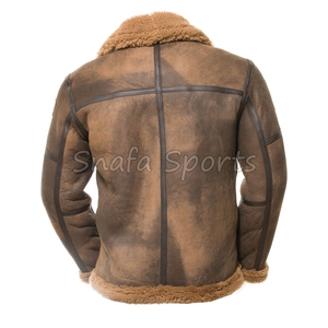 Brand New Sheepskin Men's Quilted Jacket with 100% Genuine Leather Breathable Luxury Quality OEM Service From Shearling Jacket - Product Image 2
