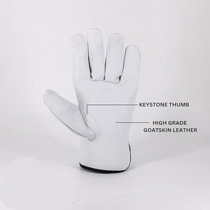 Gants de sécurité en cuir pour travaux industriels, conçus pour la soudure, la construction et les tâches mécaniques. - Product Image 3