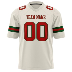 Nouvelle arrivée, maillot de football blanc cassé et rouge, respirant, séchage rapide, uniforme d'équipe performant, couleurs personnalisées, fabricant OEM ODM - Product Image 1