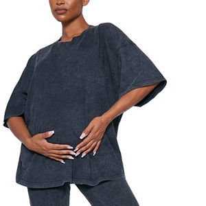 Camiseta de Mujer con Efecto Desgastado, 200GSM, Algodón Pesado, Estilo Casual Oversize, Moda Urbana, Fabricante OEM de Marca Privada - Product Image 2