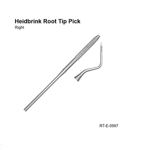 Spatule manuelle ergonomique Heidbrink pour pointe de racine, droite, en acier inoxydable argenté, certifiée CE par Roboz Tech Pakistan - Product Image 3