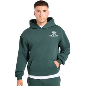 Mens Dark Green Hoodie Tracksuit <b>Set</b> <b>Matching</b> Sweatpants <b>Jogger</b> Pants Two Piece Casual Sportswear Streetwear Pullover Hooded - Product Image 3