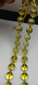 Perles de quartz citron naturel facettées, rondes, couleur jaune vif, pour la création de bijoux faits main, colliers et bracelets - Product Image 5